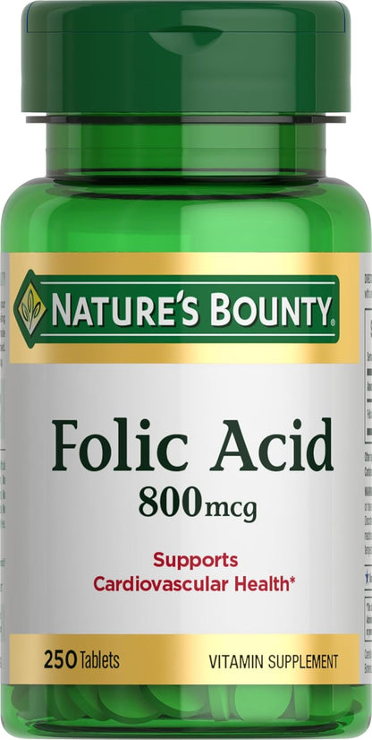 Nature's Bounty Ácido Fólico 800 mcg, – El ácido fólico contribuye al crecimiento de los tejidos maternos durante – Image 6