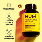 HUM Here Comes The Sun - Vitamina D3 Vegana 2000 IU, 30 Cápsulas