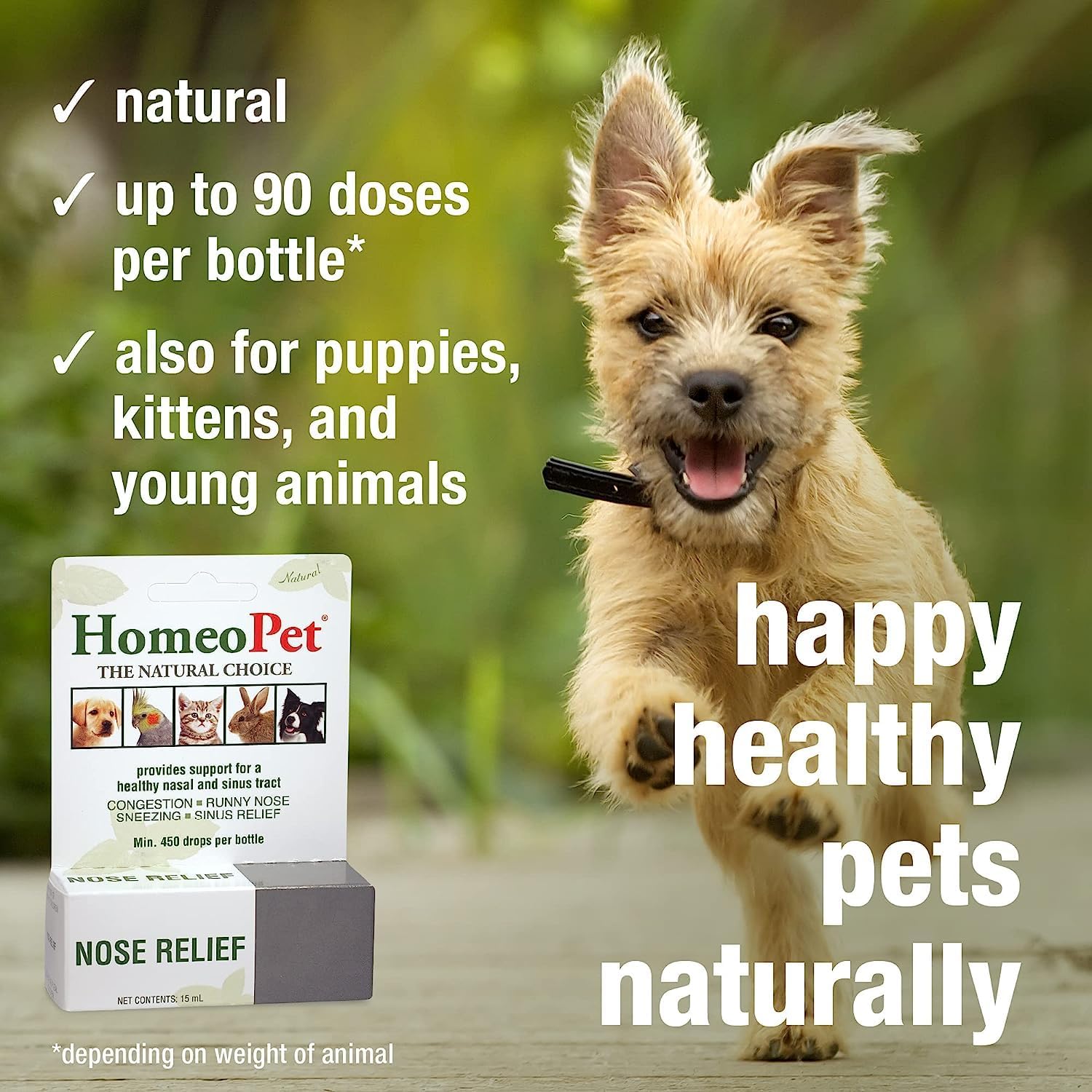 HomeoPet Nose Relief para perros y mascotas - 15 ml