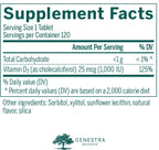 Genestra Brands D3 1000 Chewable | 120 Tablets | Natural Blackcurrant Flavor
