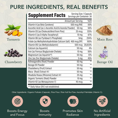 Elements of Life Multivitamínico para – Equilibrio hormonal y bienestar emocional: Ingredientes como la – Image 3