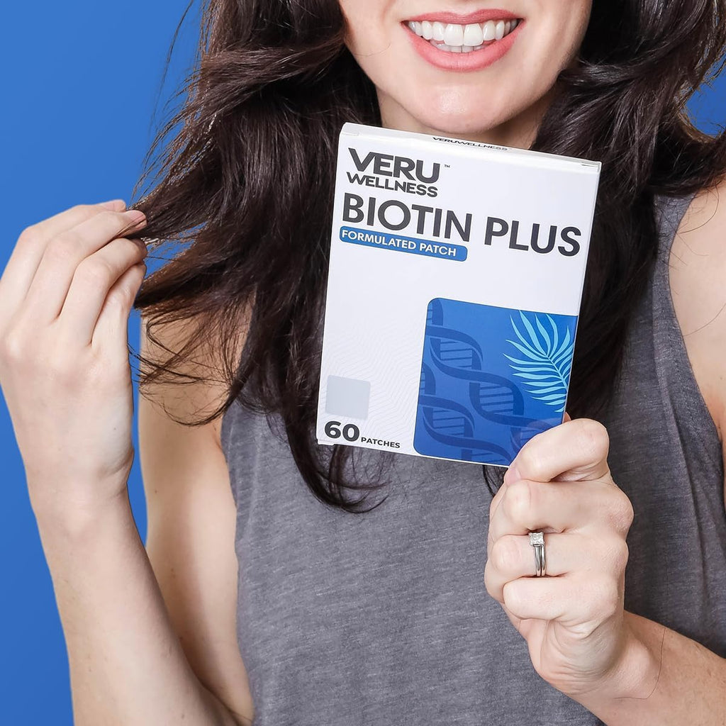 Veru Wellness Biotin Plus Daily Patch - Parche Diario de Biotina B7 y Colágeno (60 Parches)