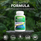 Best Naturals Vitamina B12 Metilcobalamina 6000 mcg – 60 Comprimidos Sublinguales (Pack de 3)