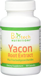 Extracto de Raíz de Yacón con FOS, 1200 mg, 60 Cápsulas