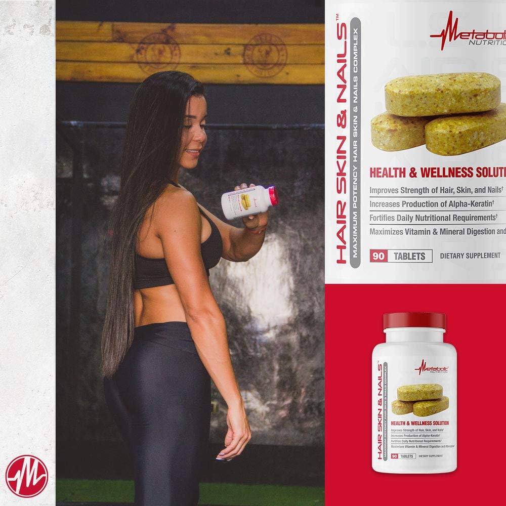 Metabolic Nutrition Hair Skin & Nails Maximum Potency Health and Wellness Solution 90 Tablets