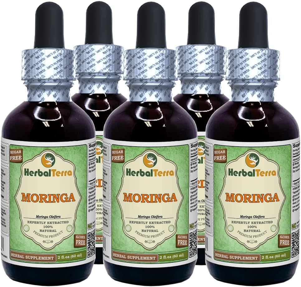 HerbalTerra Tintura de Moringa (Moringa Oleifera) - Extracto Líquido de Hoja en Polvo, 950 ml