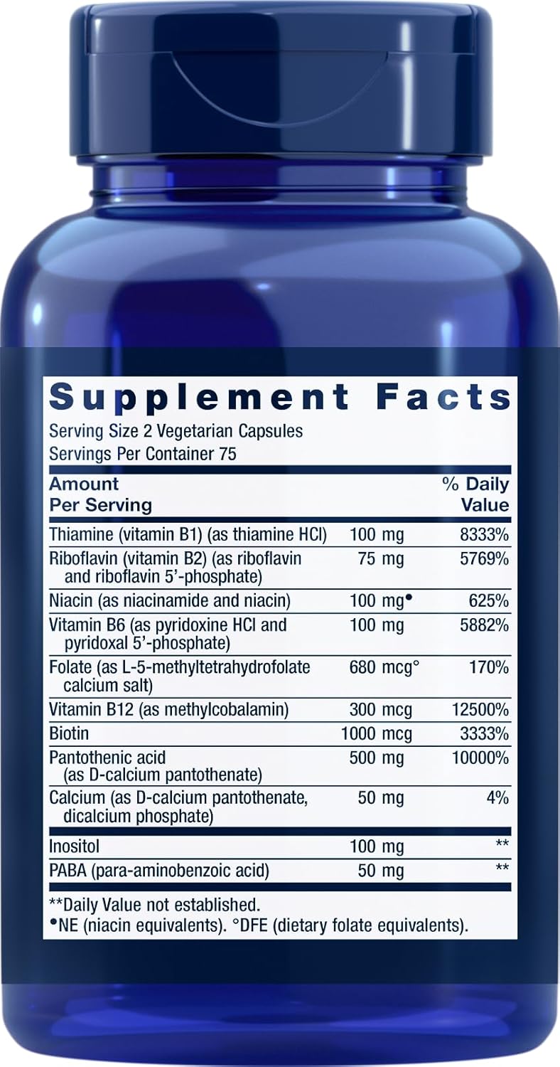 Life Extension BioActive Complete B-Complex, 150 Cápsulas Vegetarianas