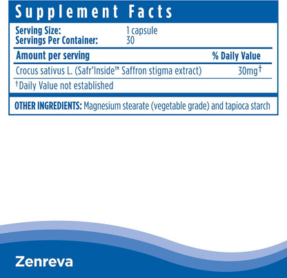CalmCo Zenreva - Extracto Puro de Azafrán, 30 Cápsulas Veganas – Image 7