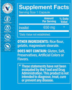 The Vitamin Shoppe Inositol 650 mg, 100 Cápsulas – Suplemento Dietético