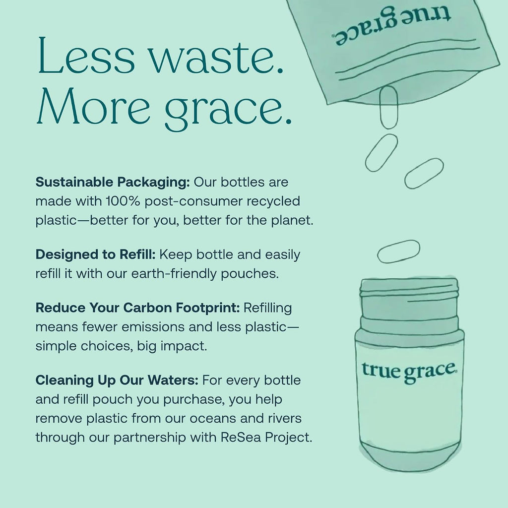 True Grace One Daily Women’s Multivitamin - Multivitamínico Diario para Mujeres con Minerales Fermentados, Adaptógenos y Hongos Orgánicos - 90 Comprimidos Veganos