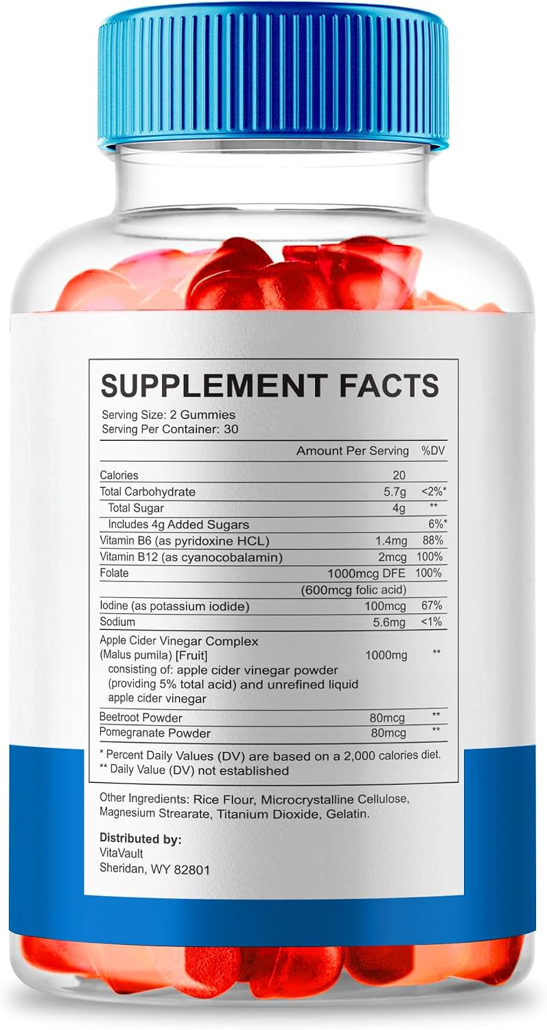 Keto Fusion ACV Gummies - 3 Pack - 1000mg - All Natural Apple Cider Vinegar with Vitamin B12 and Pomegranate
