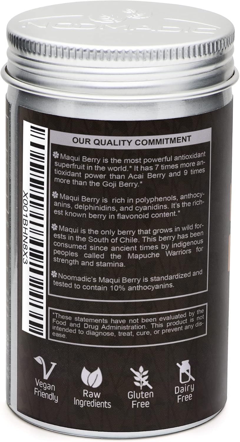 Maqui Berry, 60 cápsulas | 500mg, Extracto estandarizado (10% antocianinas)