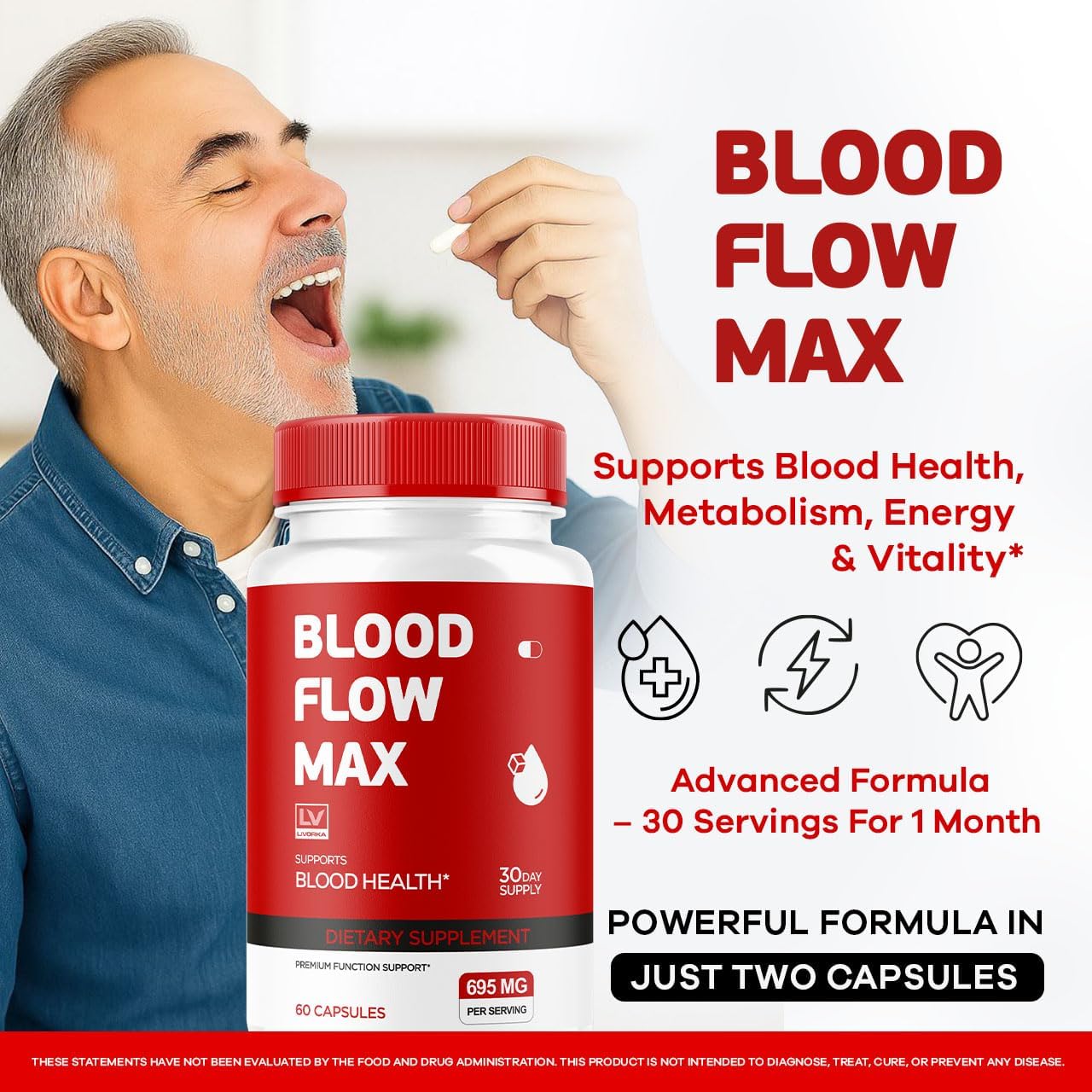 Blood Flow Max, 60 Cápsulas – Suplemento para el Bienestar General