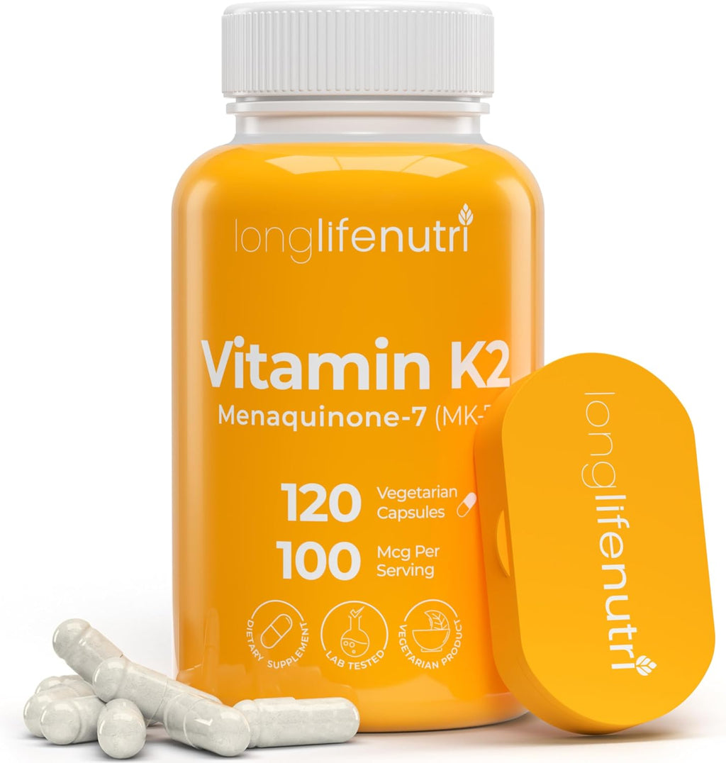 LongLifeNutri Vitamina K2 MK-7 100mcg – 120 Cápsulas Vegetales
