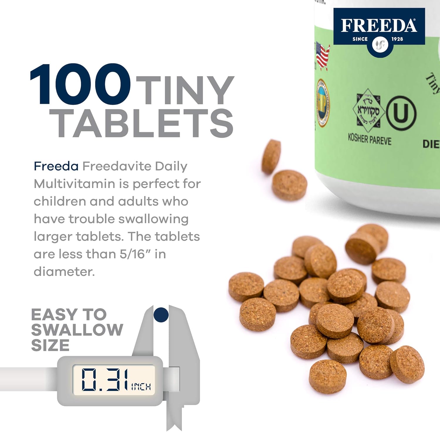 Freedavite - Multivitamínico Moderado para Hombres y Mujeres - 100 Comprimidos