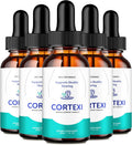 IDEAL PERFORMANCE Cortexi Gotas para el Apoyo Auditivo - Suplemento Líquido, Máxima Concentración (5 Envases)