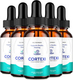 IDEAL PERFORMANCE Cortexi Gotas para el Apoyo Auditivo - Suplemento Líquido, Máxima Concentración (5 Envases)