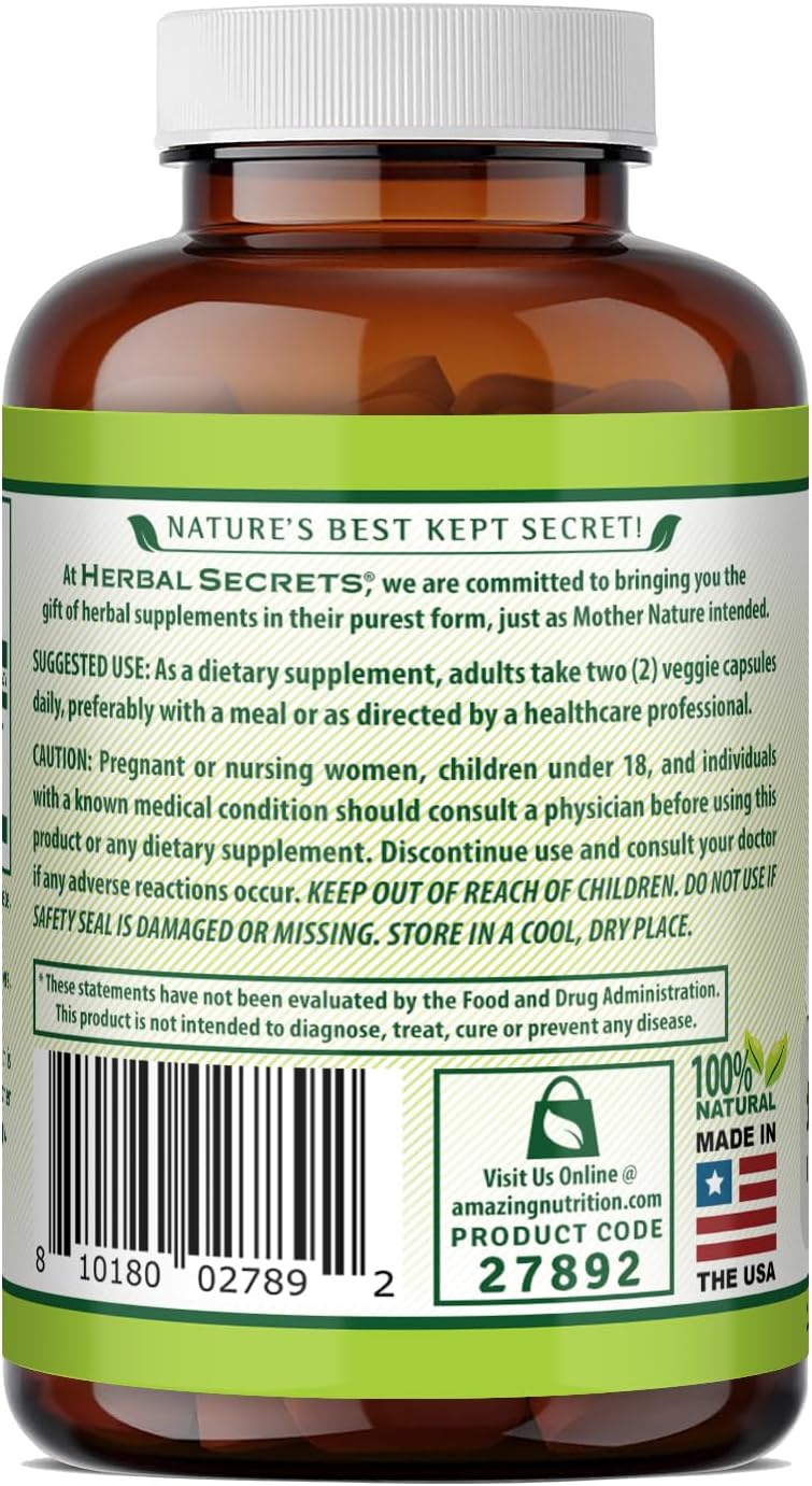 Herbal Secrets Holy Basil 1000 mg - 120 Vegetarian Capsules