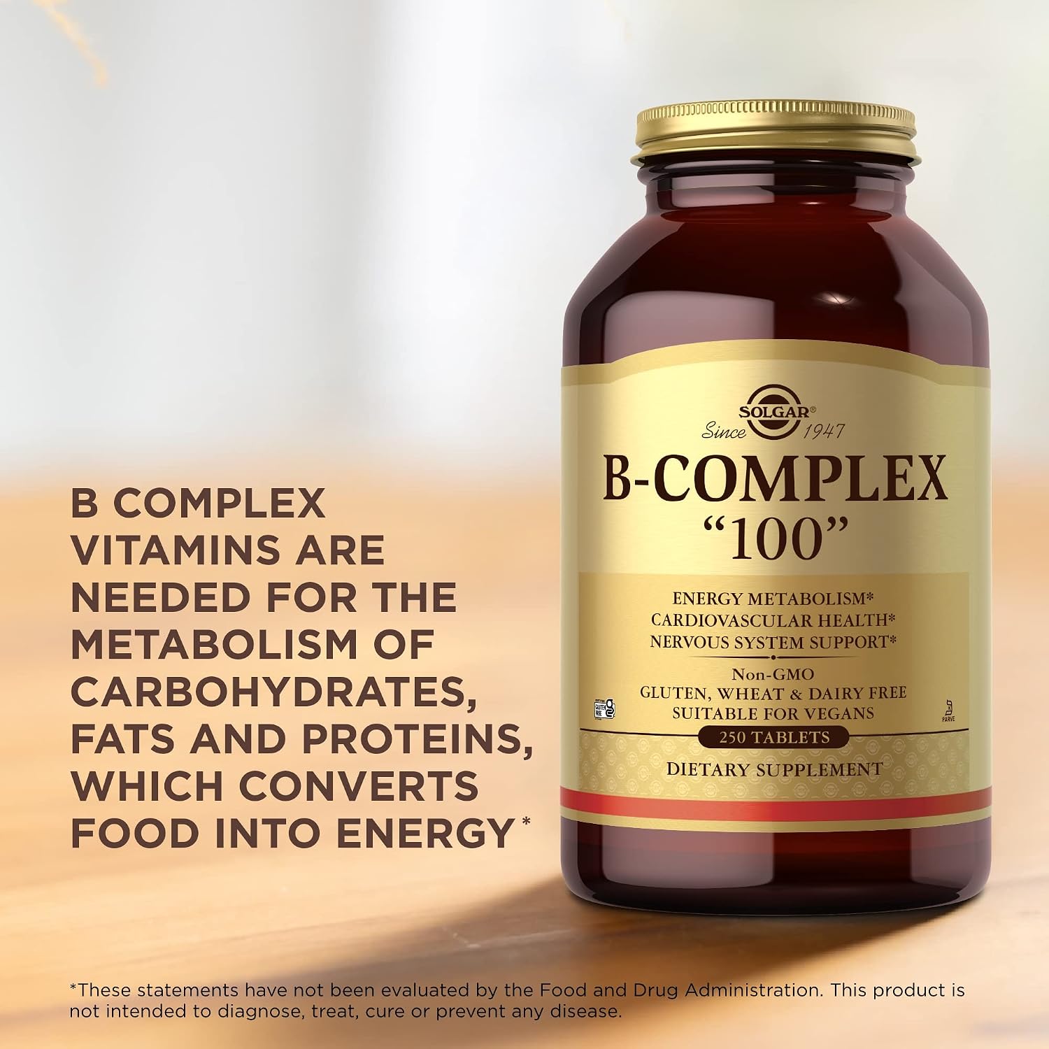 Solgar B-Complex, 250 Comprimidos
