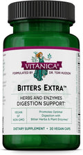 Vitanica Bitters Extra - Digestive Supplement with Dandelion and Enzymes - 30 Capsules