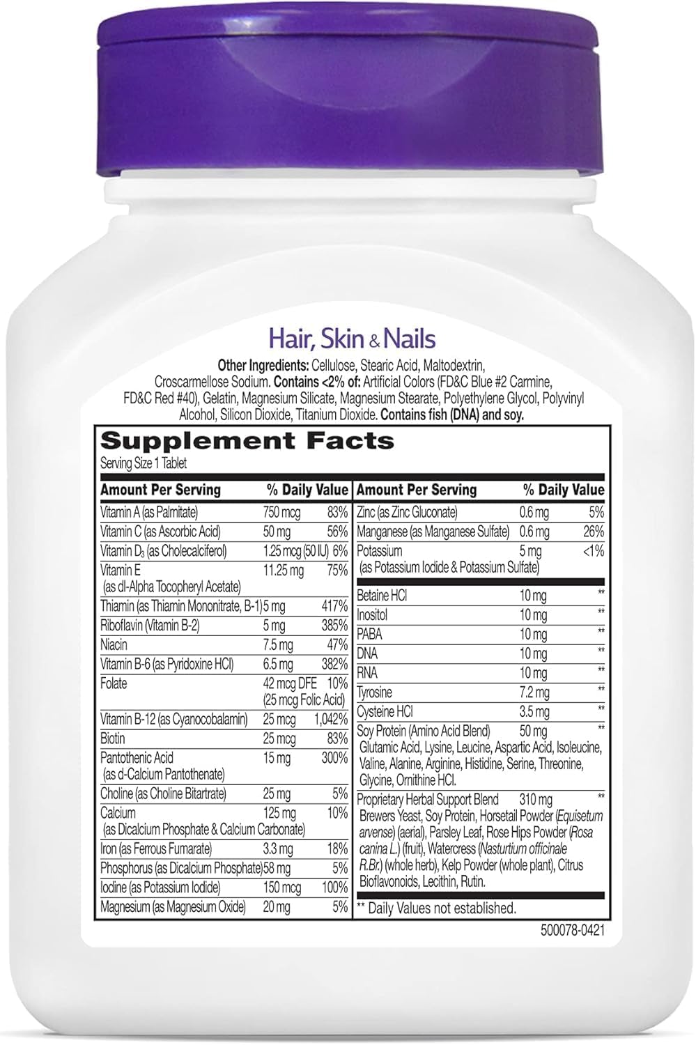 21st Century Hair, Skin and Nails 50 Caplets (Pack de 2)