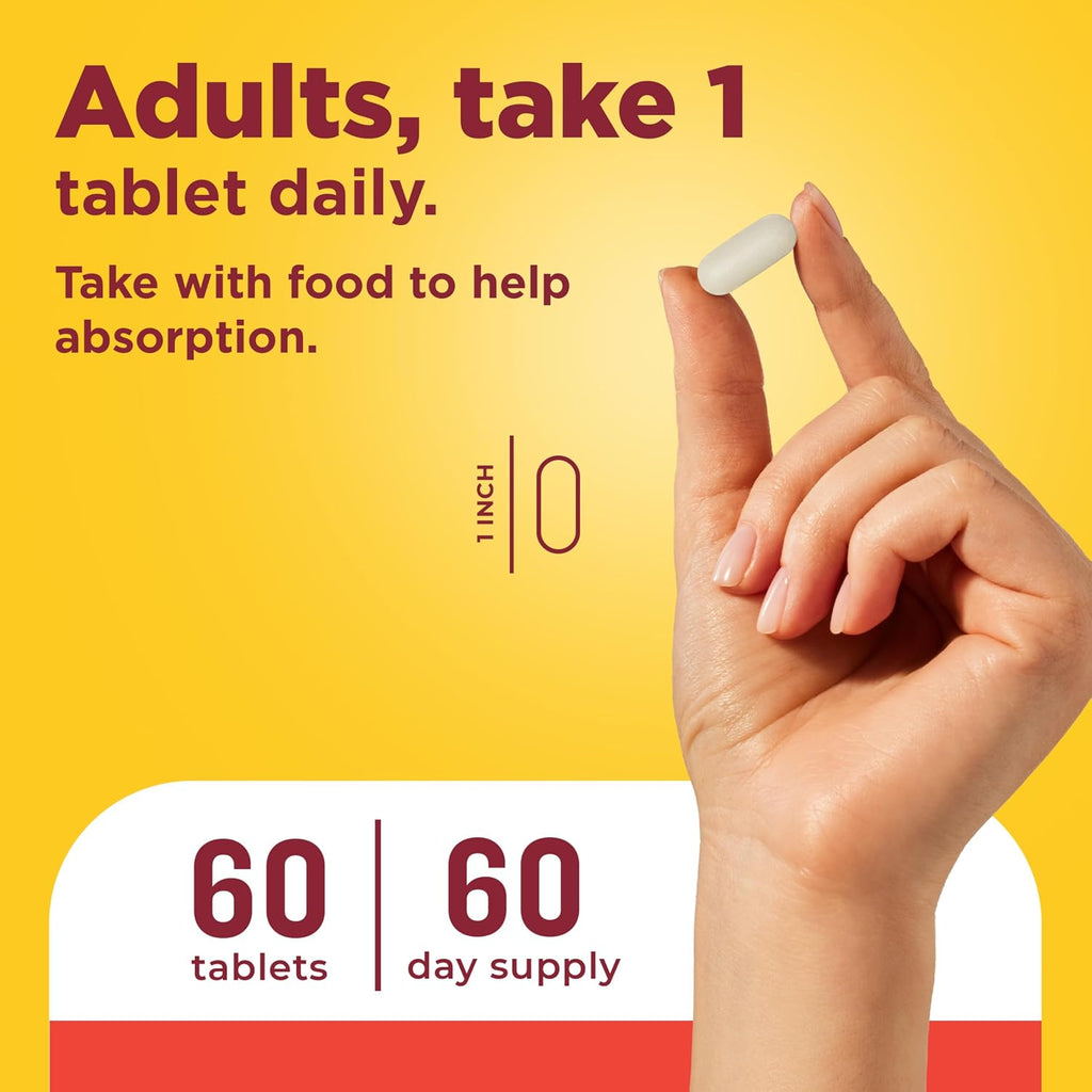 Nature Made Super C Comprimidos con Vitamina D3 y Zinc, 1000 mg de Vitamina C, 60 Comprimidos