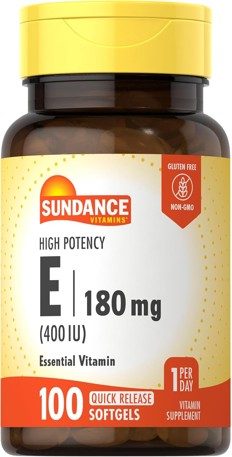 Sundance Vitamina E 180 mg (400 UI) - 100 Cápsulas Blandas