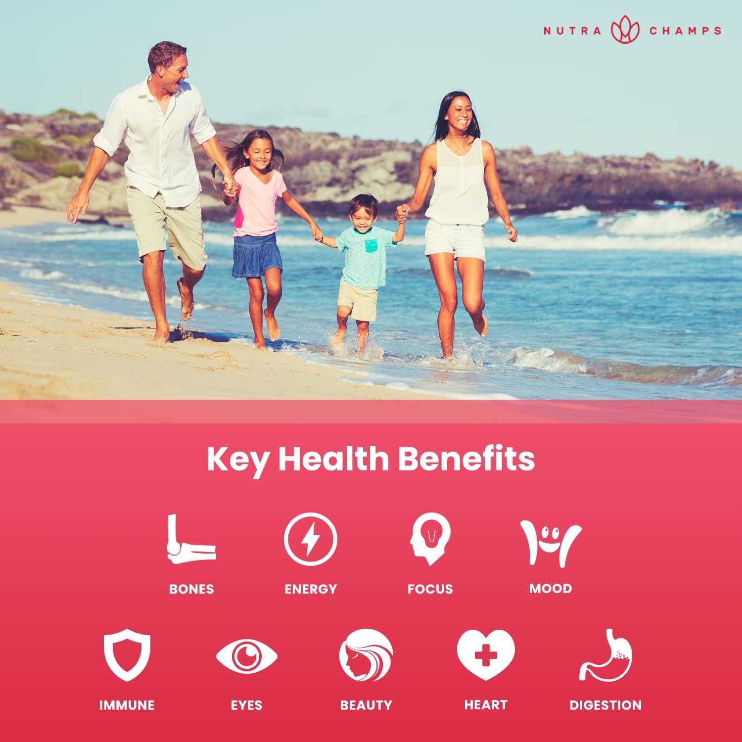 NutraChamps Complete Liquid Multivitamins | Sin Azúcar Añadido | Vitaminas para Mujeres, Hombres y Niños | Suplemento Multivitamínico Líquido Vegano | Energía, Inmunidad y Belleza