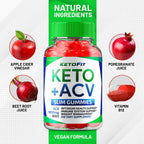 Ketofit ACV Gummies 1000mg - Gominolas Keto con Vinagre de Manzana (2 Paquetes, 120 Gominolas)