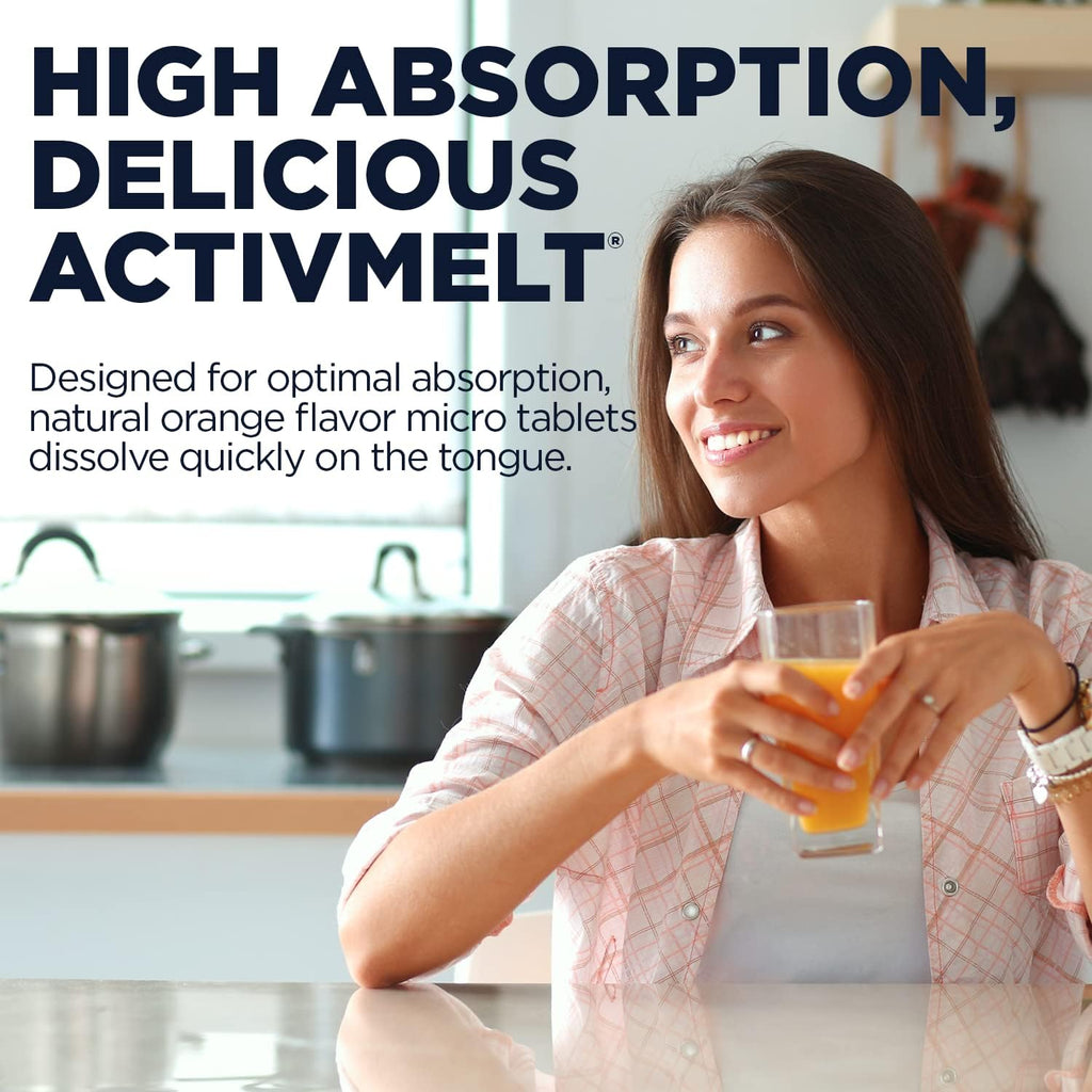 KAL Reduced Glutathione 90 ActivMelt Tablets, High Absorption Antioxidant, Orange Flavor, Vegetarian