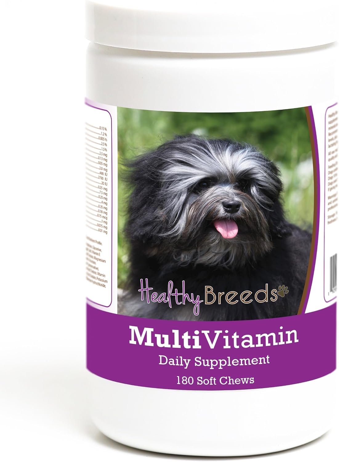 Healthy Breeds Lowchen Multivitamínico en Comprimidos Masticables para Perros, 180 Unidades