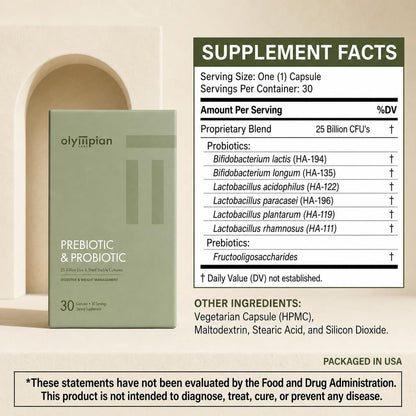 Olympian Labs Probiótico y Prebiótico – Lactobacillus acidophilus – Image 6