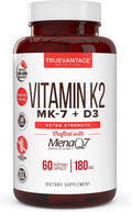 Suplemento Vitamina D3 y K2 5000 UI + 180 mcg K2 MK-7 (MenaQ7) - 60 Cápsulas Vegetales