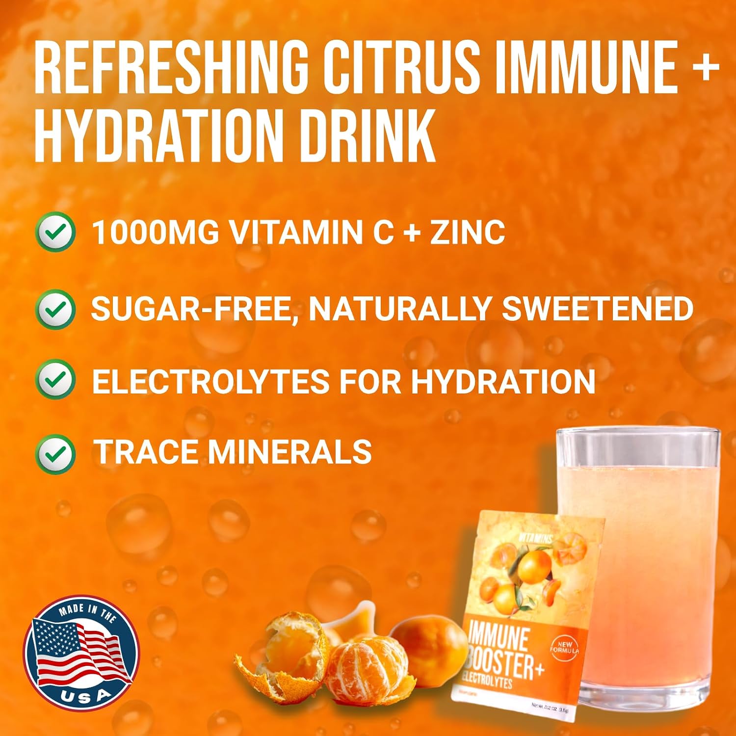 Dr. Price’s Vitamina C y Electrolitos en Polvo - Sabor Mandarina, 20 sobres