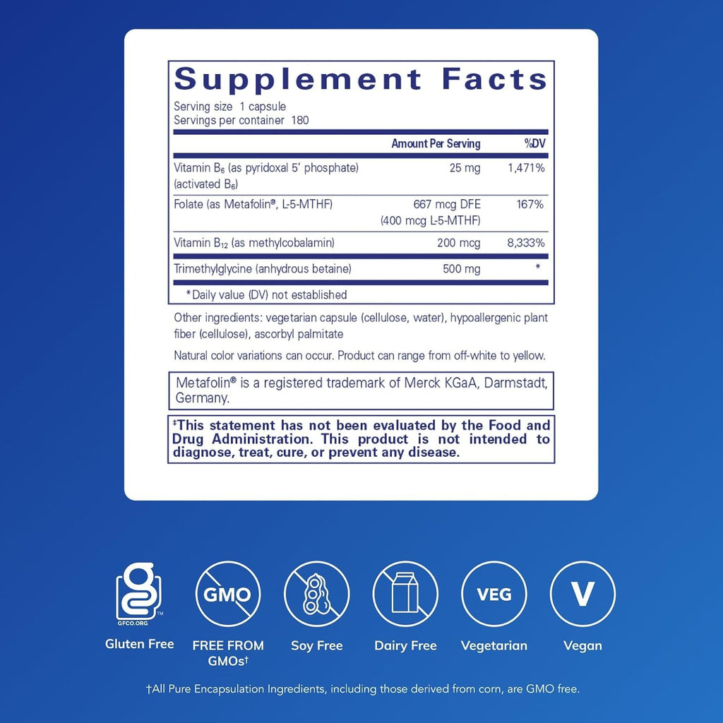 Pure Encapsulations Homocysteine Factors – 180 Cápsulas