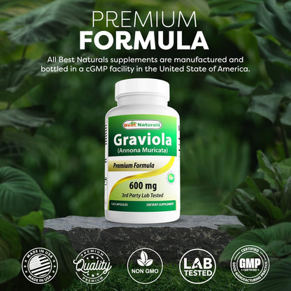 Graviola 600 mg Cápsulas - Annona Muricata - – Libre de sodio – Image 5