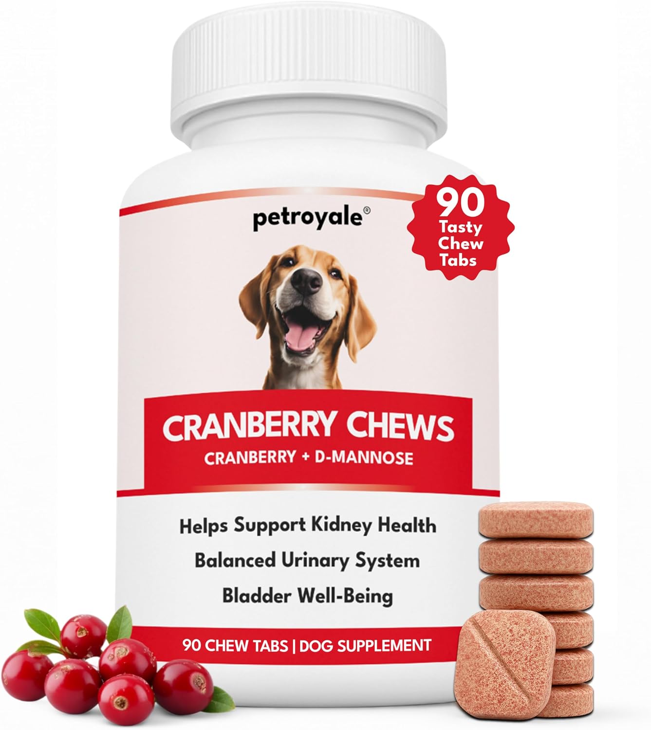 Petroyale Masticables de Arándano para Perros – Apoyo Urinario y Vesical (30 unidades)