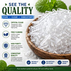 GreenHealth Premium Menthol Crystals – 1 lb (16 oz) | 100% Pure Natural | Strong Peppermint Aroma | Food Grade Mylar Bag | Melting Point 95–107°F