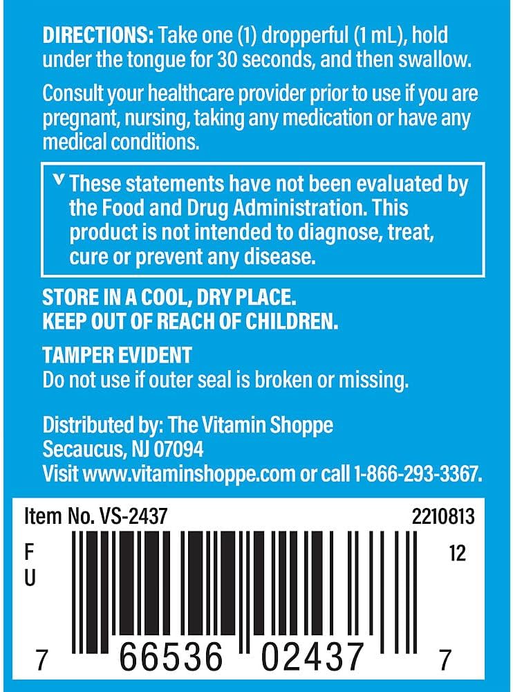 Vitamina B12 Líquida Metilcobalamina 1000 mcg - Gotas de Frambuesa - Absorción Rápida - 60 ml