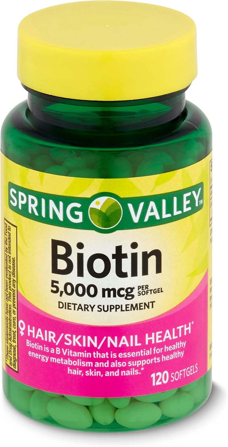Spring Valley - Biotin 5000 mcg, Super Potency, 120 Softgels