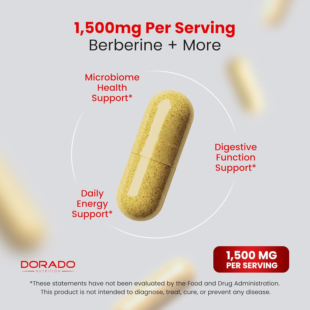 GLP-1 Berberine Supplement - 30 Cápsulas - Apoyo Digestivo y Bienestar