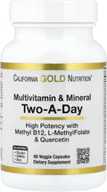 California Gold Nutrition Multivitamínico y Mineral con Metil B12, Vitamina C, L-Metilfolato y Bio-Quercetina, 60 Cápsulas Veganas