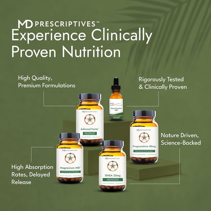MD Prescriptives Pregnenolona - Fórmula Vegana para el Equilibrio Hormonal - 60 Cápsulas Vegetales (50 mg)