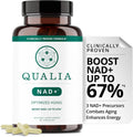 Qualia NAD+ Suplemento — Nicotinamida Ribósido (NIAGEN), Niacina, Niacinamida (1 Mes)