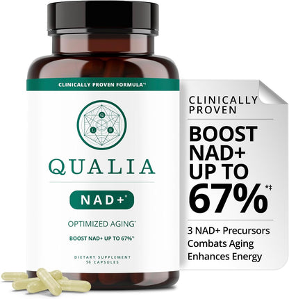 Qualia NAD+ Suplemento — Nicotinamida Ribósido (NIAGEN), Niacina, Niacinamida (1 Mes) – Image 1