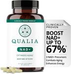Qualia NAD+ Suplemento – Precursores de NAD+ (Niacina, NR, Niacinamida) – 2 Meses