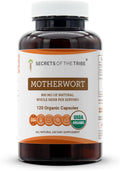 Secrets of the Tribe Motherwort USDA Organic Capsules | Cápsulas Vegetarianas Ecológicas Certificadas | Leonurus Cardiaca Hierba Seca (120 Cápsulas)