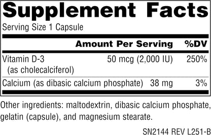 Source Naturals Vitamina D-3 2000 UI (50 – Funcionamiento normal de los músculos: Ayuda a preservar la fuerza – Image 2