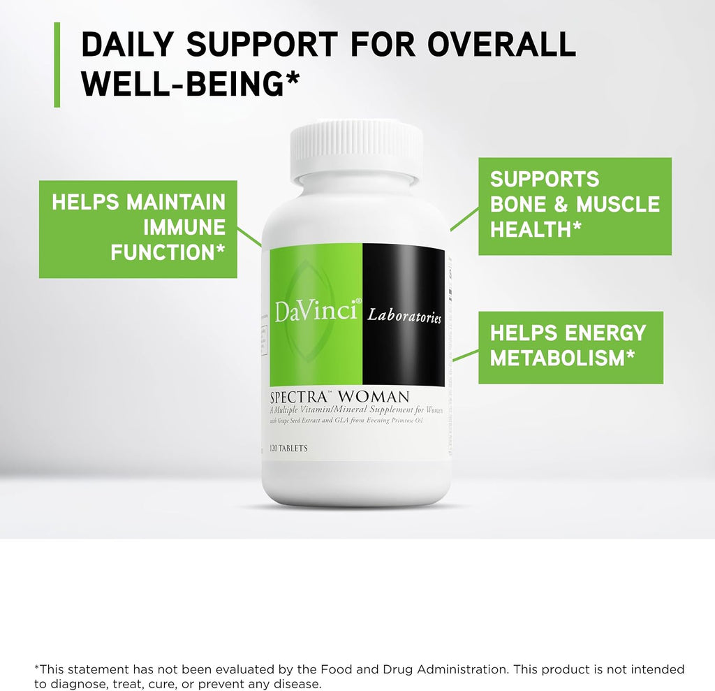 DaVinci Labs Spectra Woman - Complemento Multivitamínico y Mineral para Mujer
