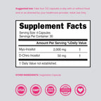 Myo-Inositol & D-Chiro Inositol 40:1 para Mujer - 120 Cápsulas, 2050 mg por Dosis